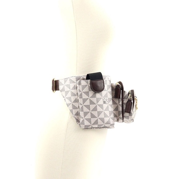 Fashion Faux Leather Geometric Fanny Pack - Picture 7 of 8